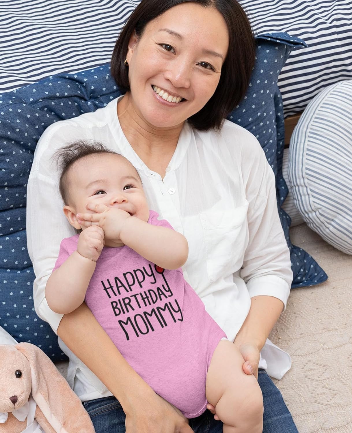 Tstars Happy Birthday Mommy Outfit - Baby Bodysuit Gift for Mom from Infant Boys & Girls Photo Outfit - Image 2