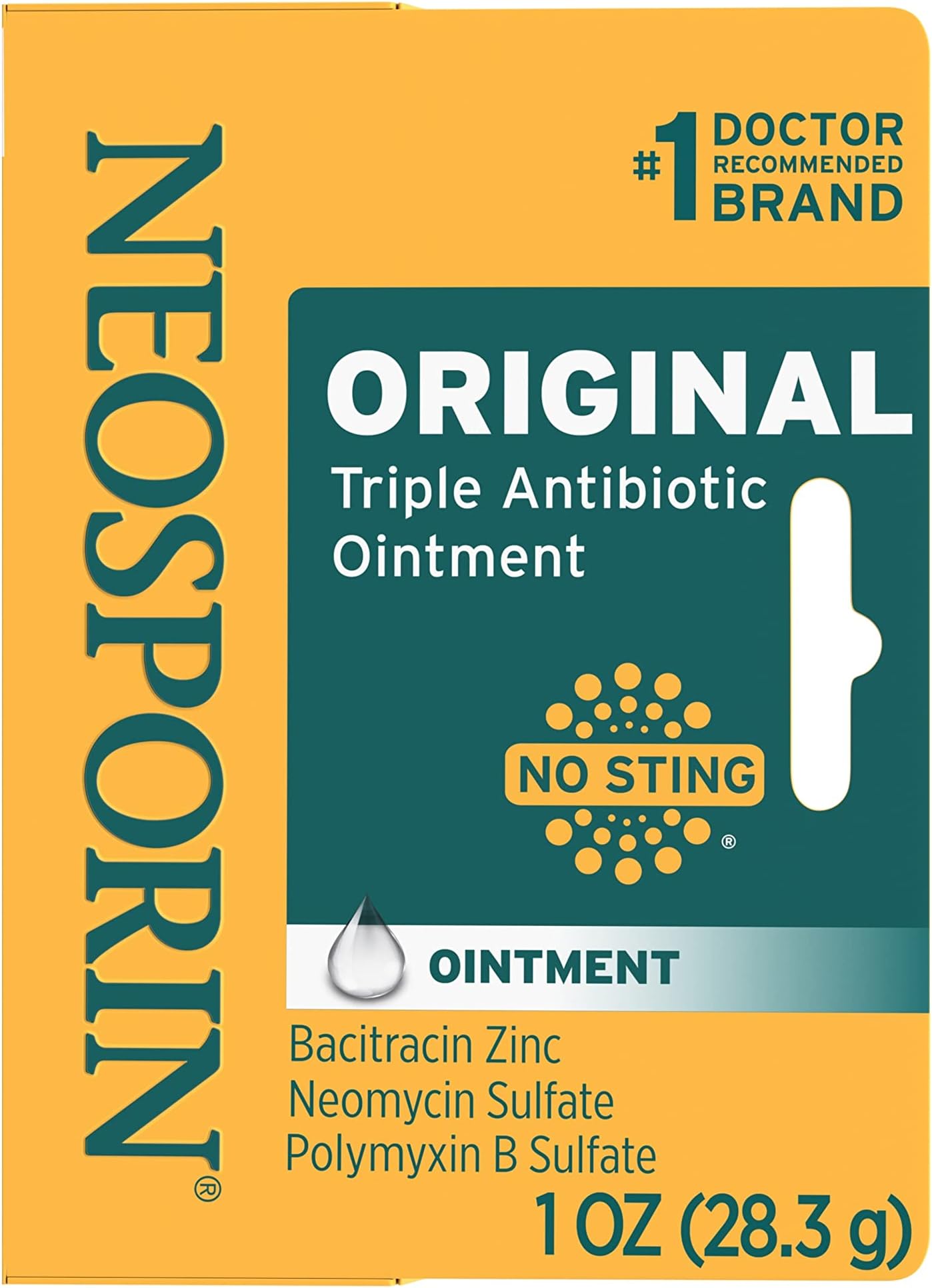 Original First Aid Antibiotic Ointment with Bacitracin Zinc for Infection Protection, Wound Care Treatment & Scar Appearance Minimizer for Minor Cuts, Scrapes and Burns, 1 oz