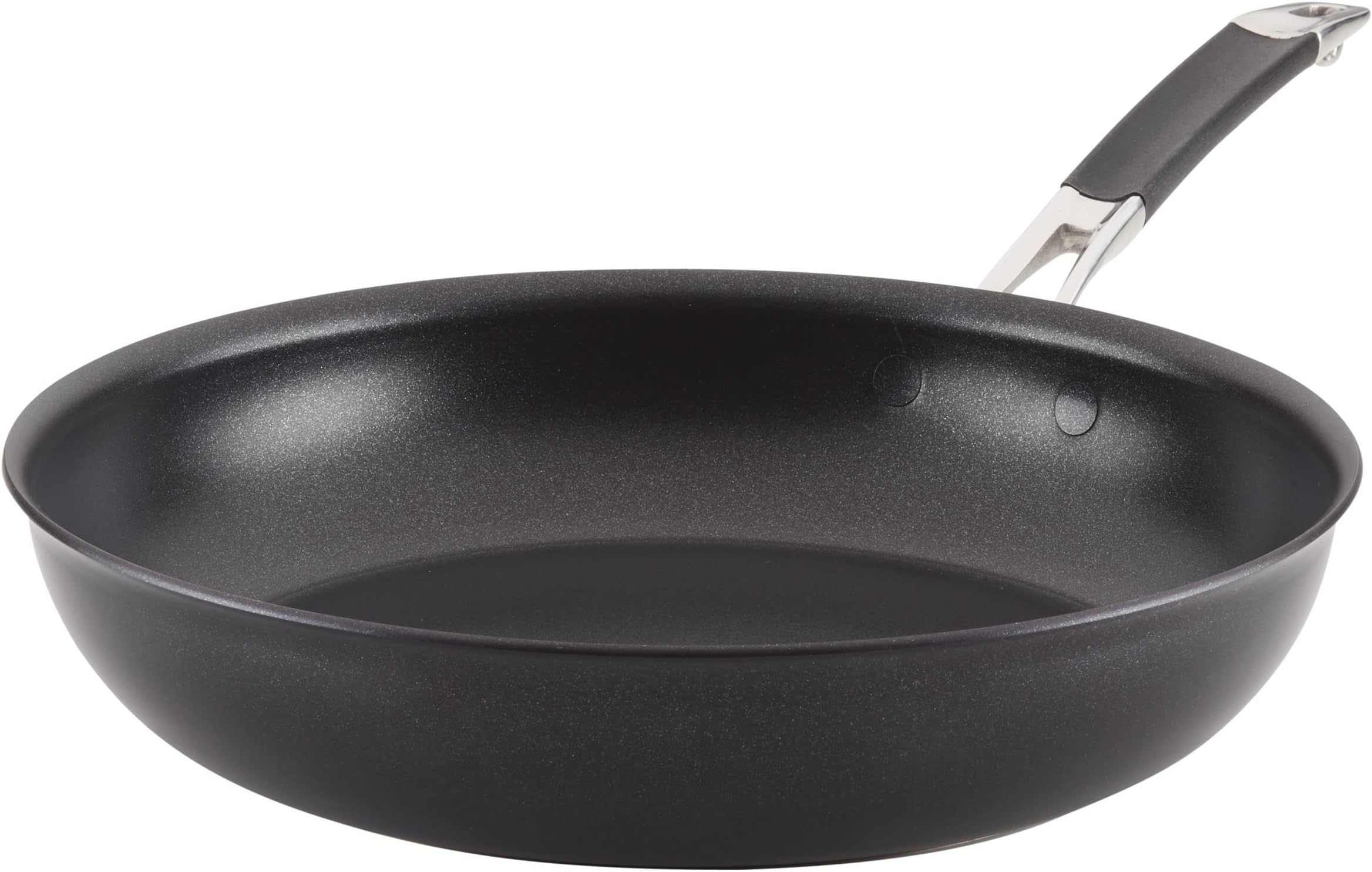 Anolon87538 Smart Stack Hard Anodized Nonstick Frying Pan/Fry Pan/Hard Anodized Skillet - 12 Inch, Black