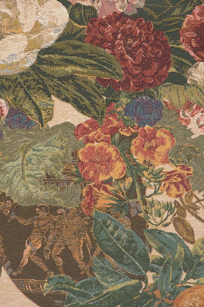 Floral Vase And Fruits European Tapestry - 37 in. x 36 in. Cotton by Jan Brueghel de Velours
