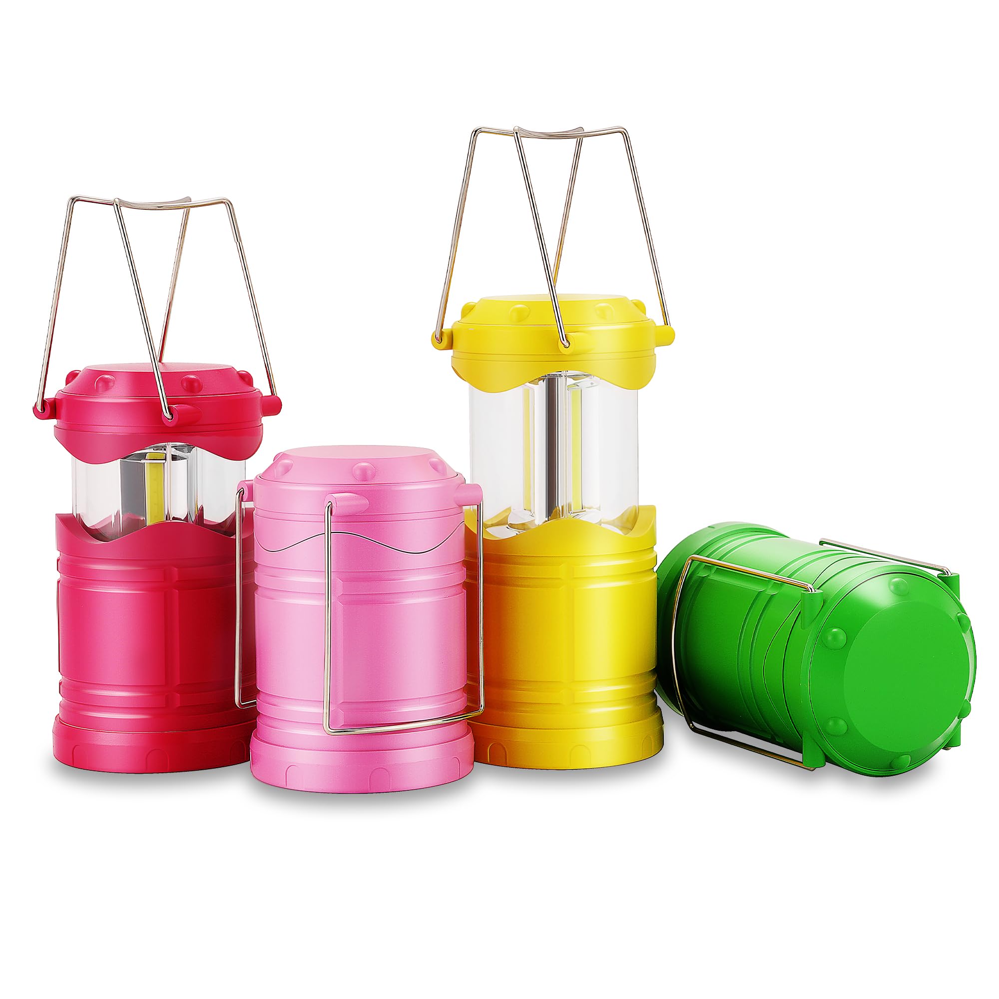 Lichamp LED Camping Lantern, 4 Pack Battery Powered Flashlight for Power Outages, Portable Collapsible Hanging Light Essential for Home, Outdoor, Emergency Lamp Survival Kit Gear for Hurricane, C1