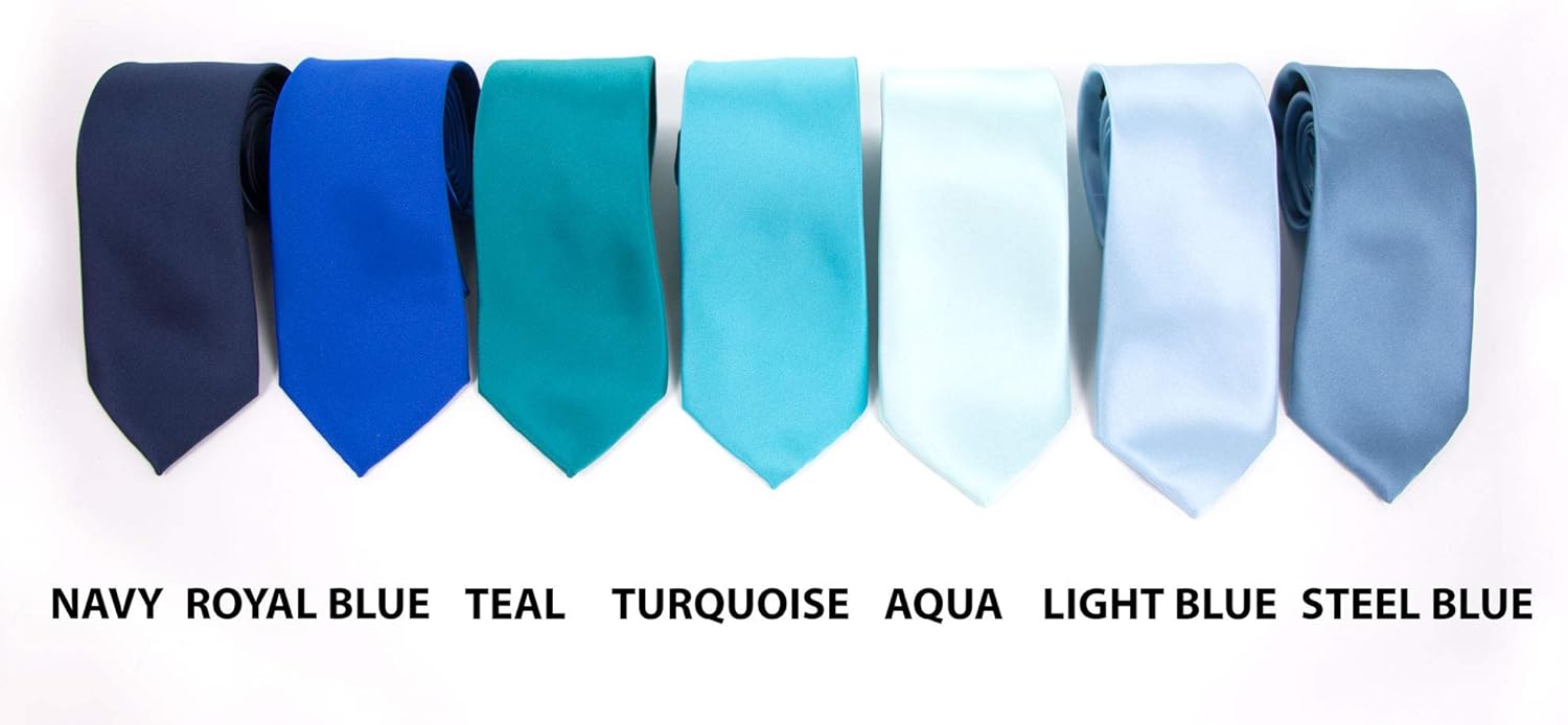 Spring Notion Men's Solid Color Satin Microfiber Tie, Regular and Skinny Width - Image 6