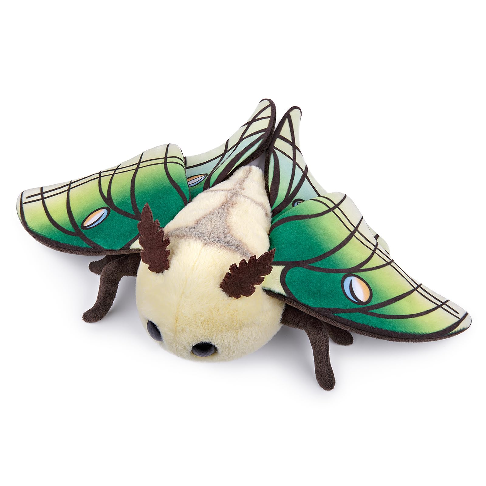 lilizzhoumax Cute Green leaf moth Plush Toy 10.62inch Soft Realistic Green leaf moth Stuffed Animal for Kids Insect lovers Boys and Girls Gifts Home Decoration green — view 3