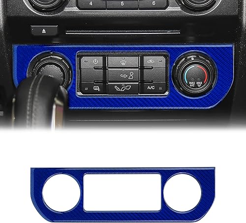 YAMUDA Compatible con panel de aire acondicionado de fibra de carbono, control central, accesorios interiores para Ford F150 2015 2016 2017 2018
