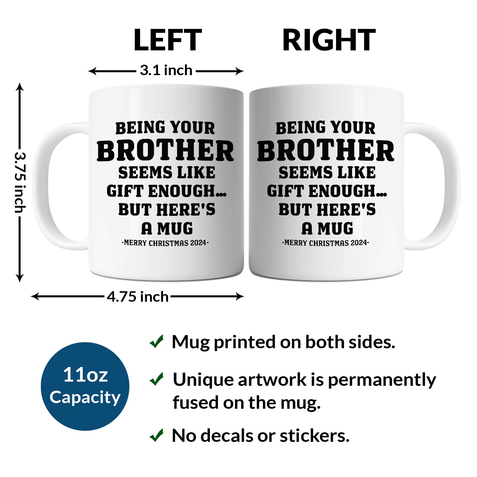 Funny Sister Gift Mug - 'My Favorite Sister Gave Me This' Ceramic Coffee Cup 11 Oz