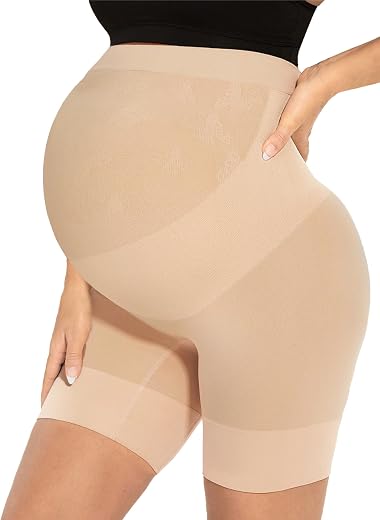 Narcissus Bump Proud Seamless Maternity Clothes, Mid-Thigh Underwear - Maternity Dress for Baby Shower