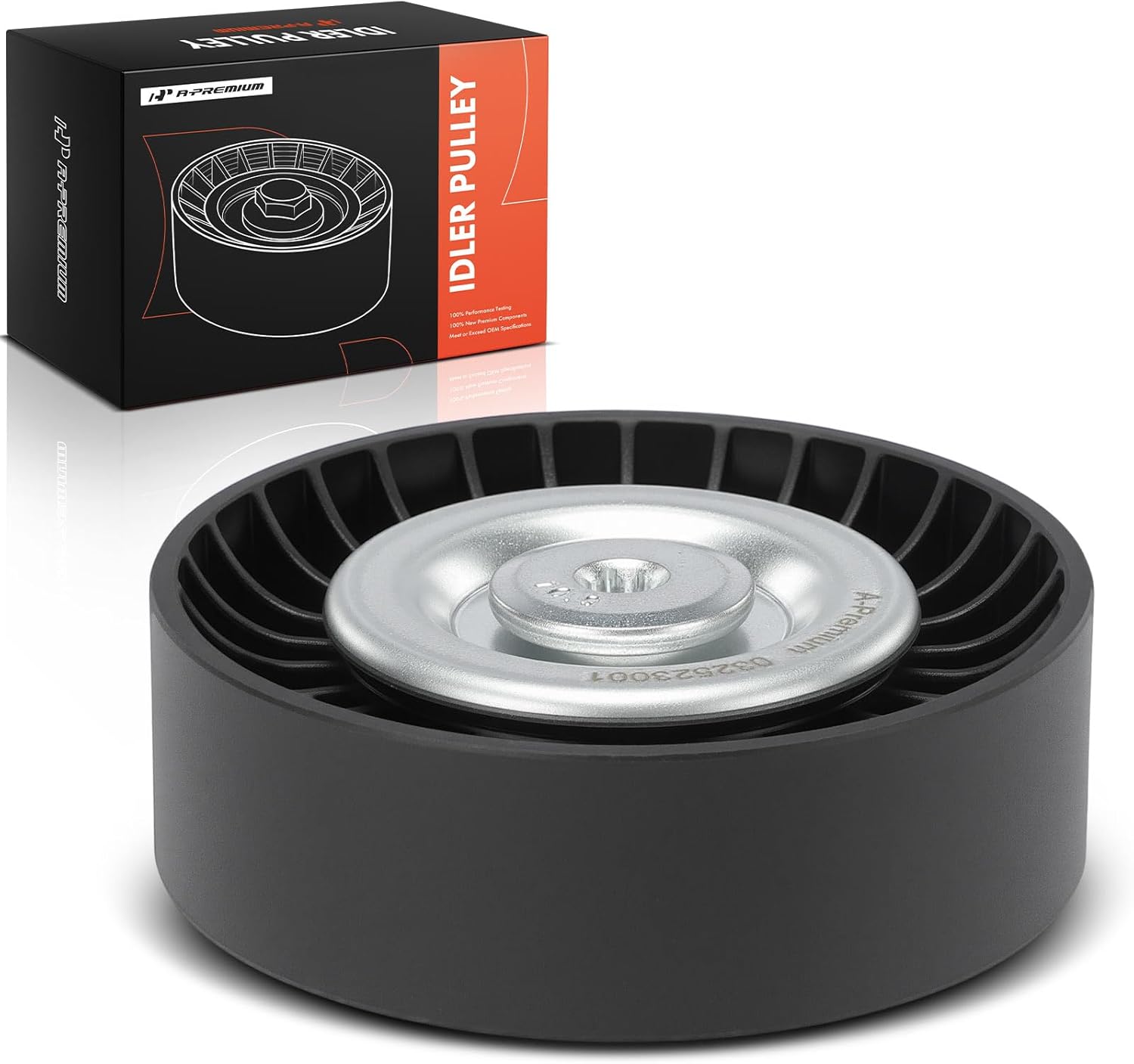 A-Premium Belt Idler Pulley Compatible with Volvo XC60 2010-2016, XC90 2007-2014, S60 2011-2016, XC70 2008-2015, S80 2007-2015, V60 2015-2016, V70 & Land Rover LR2, 3.0L 3.2L