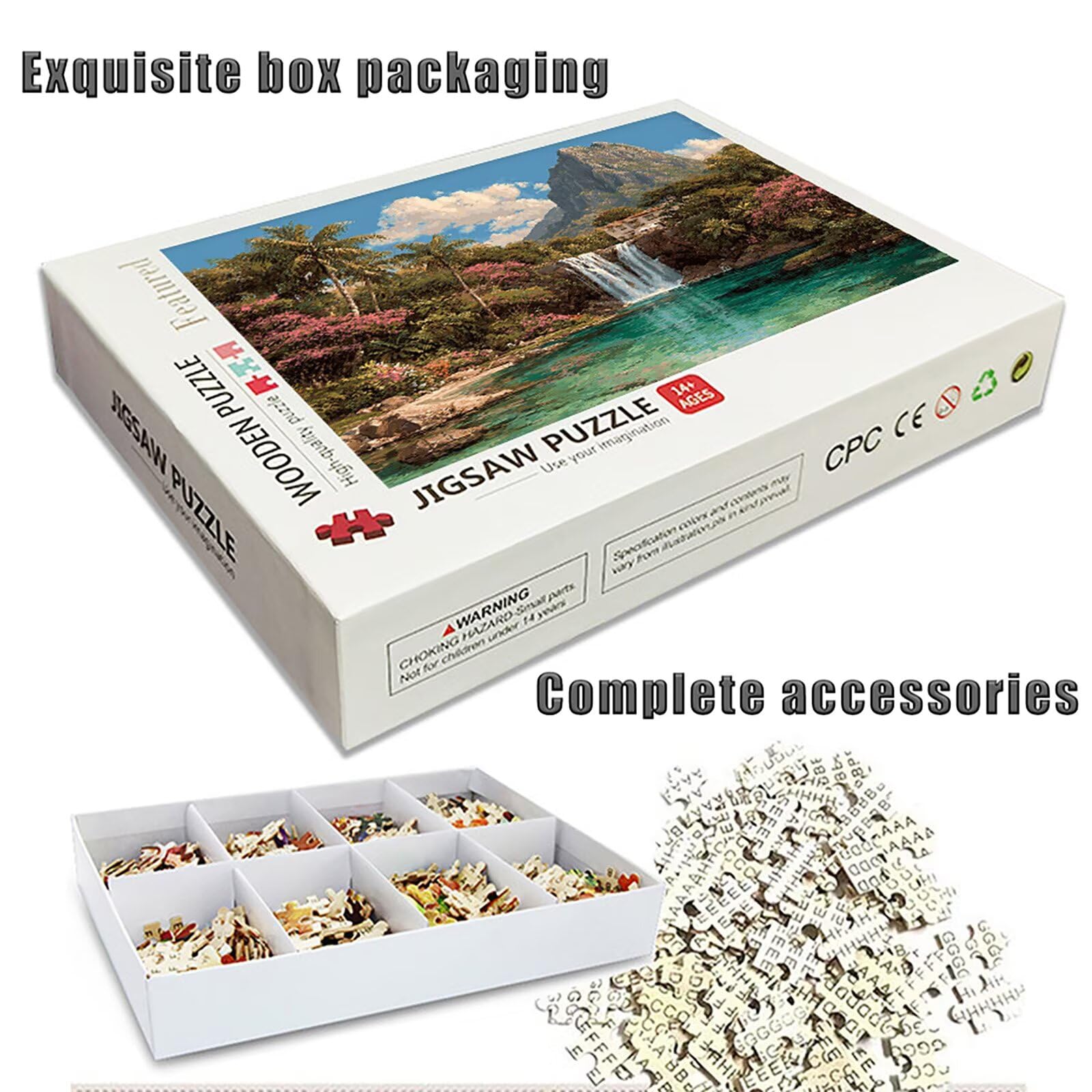 Drewniane puzzle roślinne, 155 x 104 cm, puzzle krajobrazowe, 5000 sztuk, dla dorosłych, z pudełkiem, edukacyjna, wymagająca gra, napis łatwy do odróżnienia, letnie prezenty, piękny wystrój, W-8321