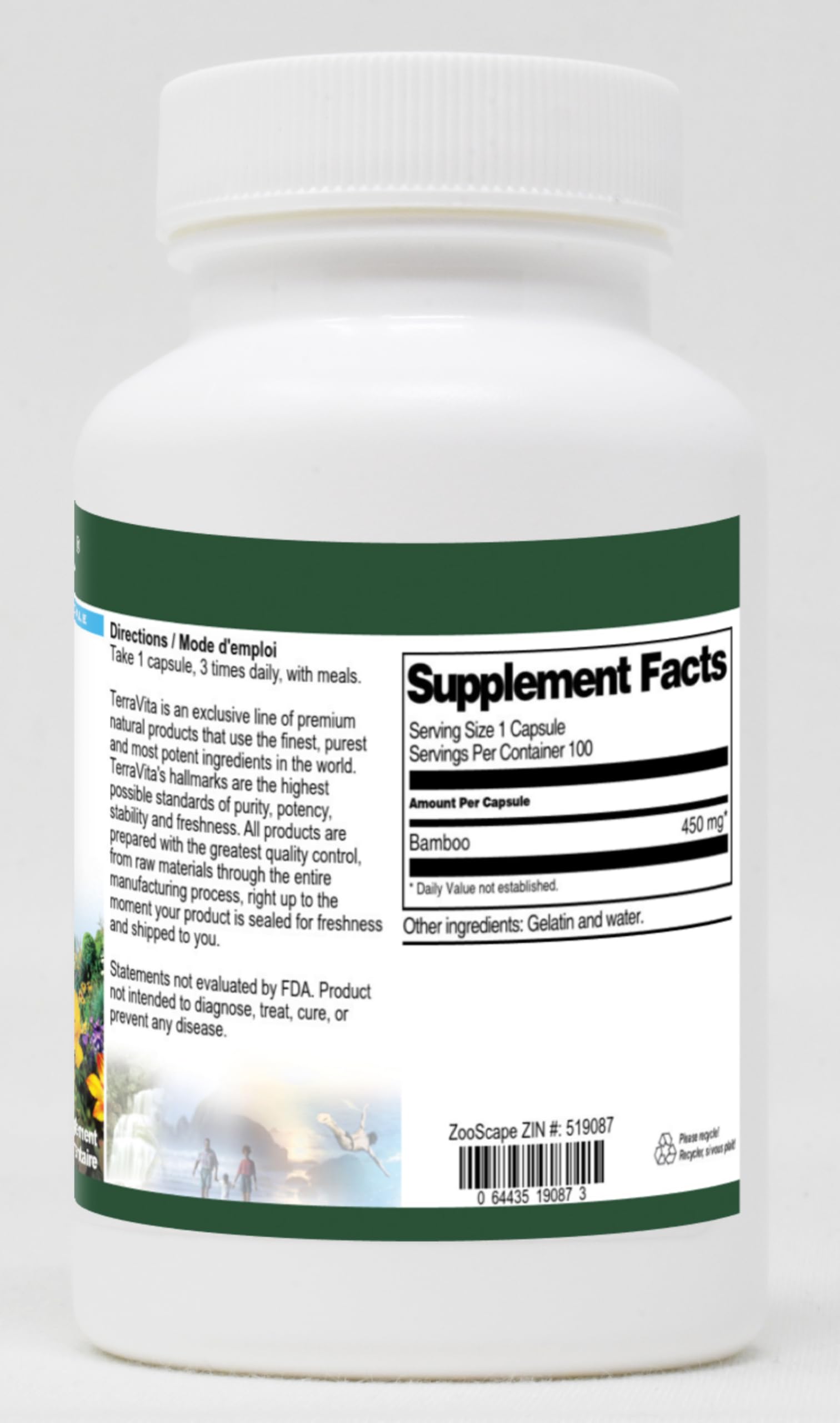 バジル - 450 mg (100 カプセル、ZIN: 511888) - 3 パック