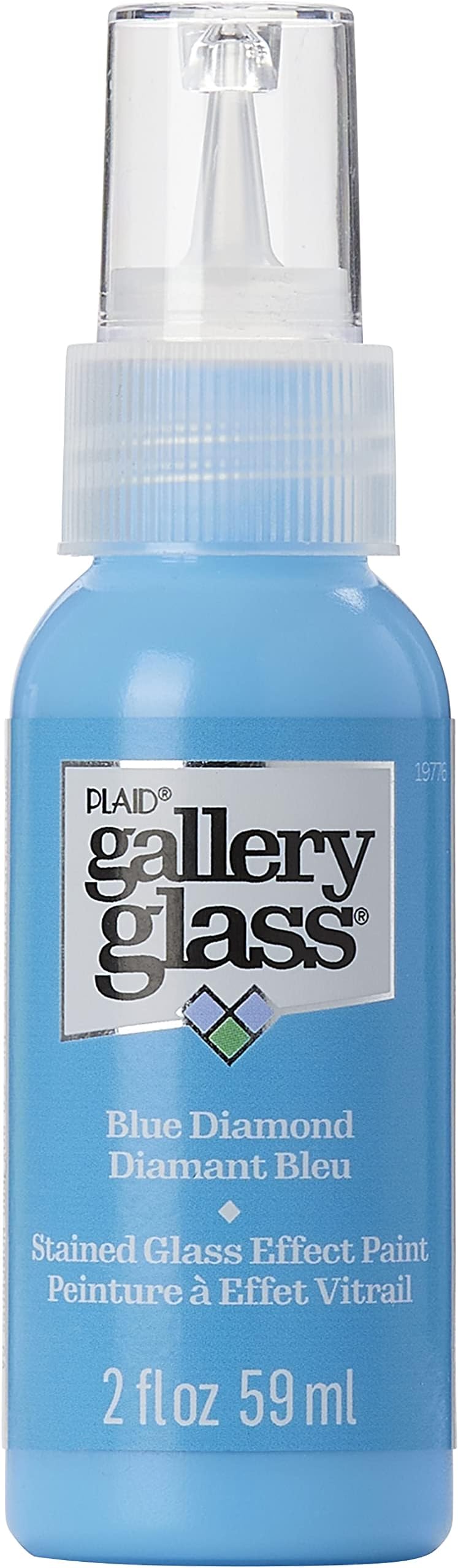 Blue Diamond Stained Glass 2 fl oz Brilliant Smooth Finish Paint, Perfect for Easy to Apply DIY Arts and Crafts, 19776
