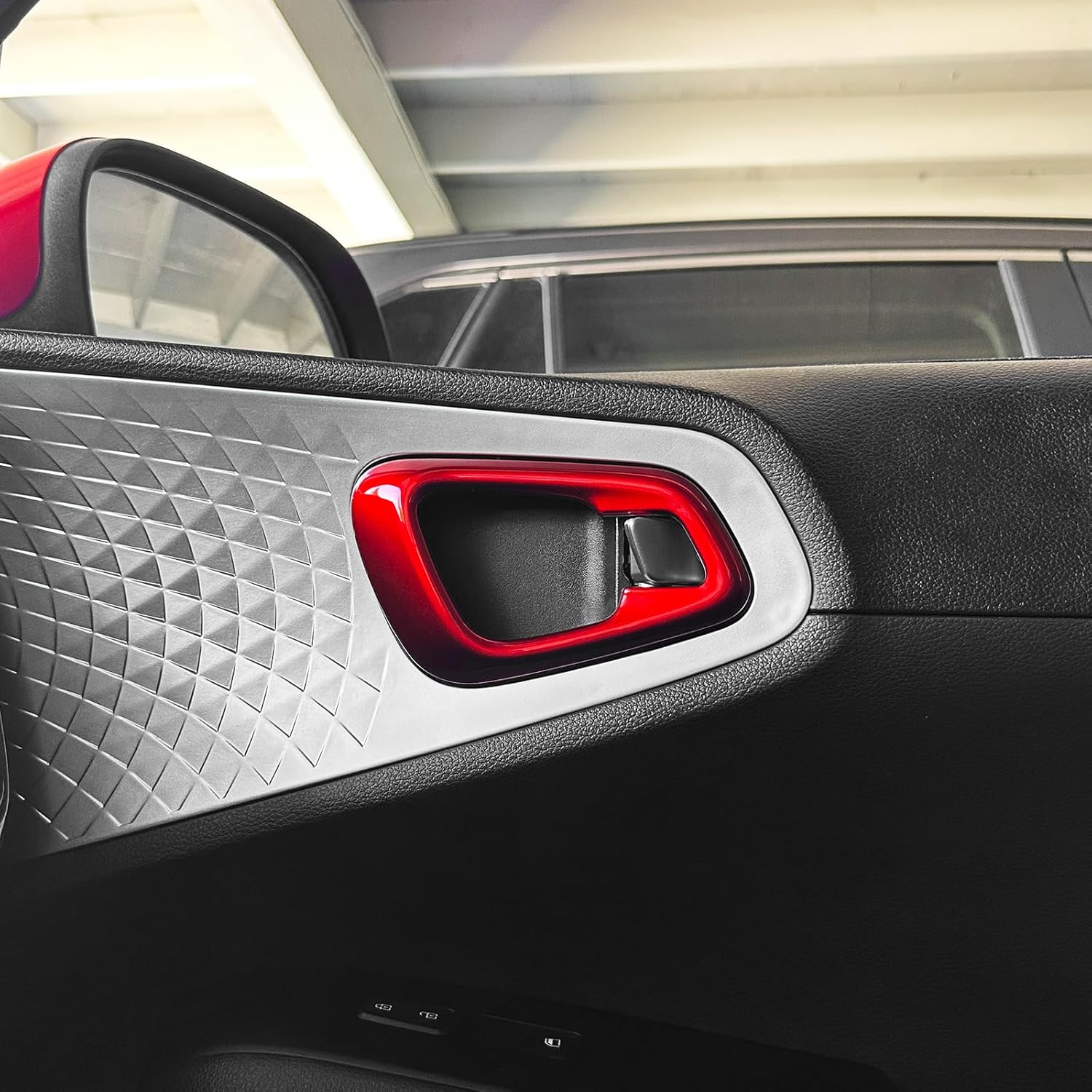 4PCS Interior Door Handle Covers Compatible with Kia Soul 2020-2026 Accessories (Red)