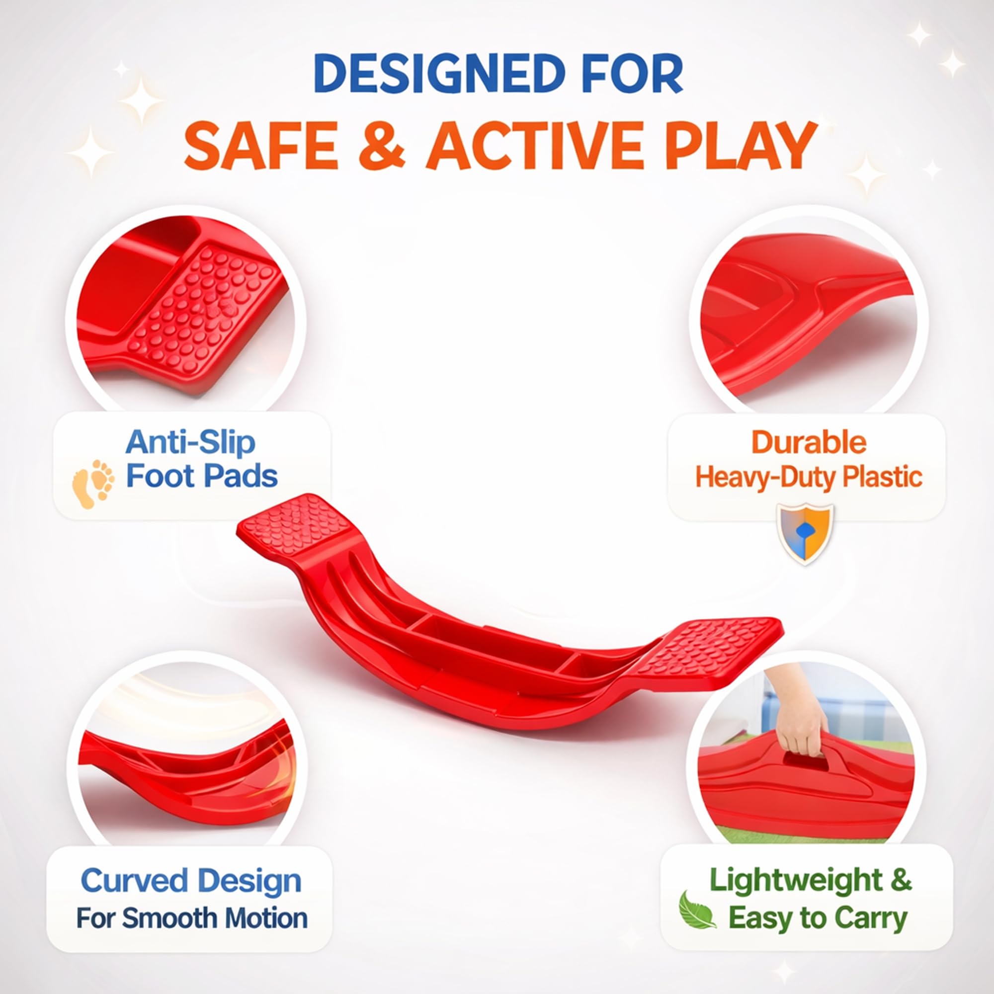 AI SPORTS Balance Board, Wiggle Walker Wobble Board for Balance & Coordination - Image 2