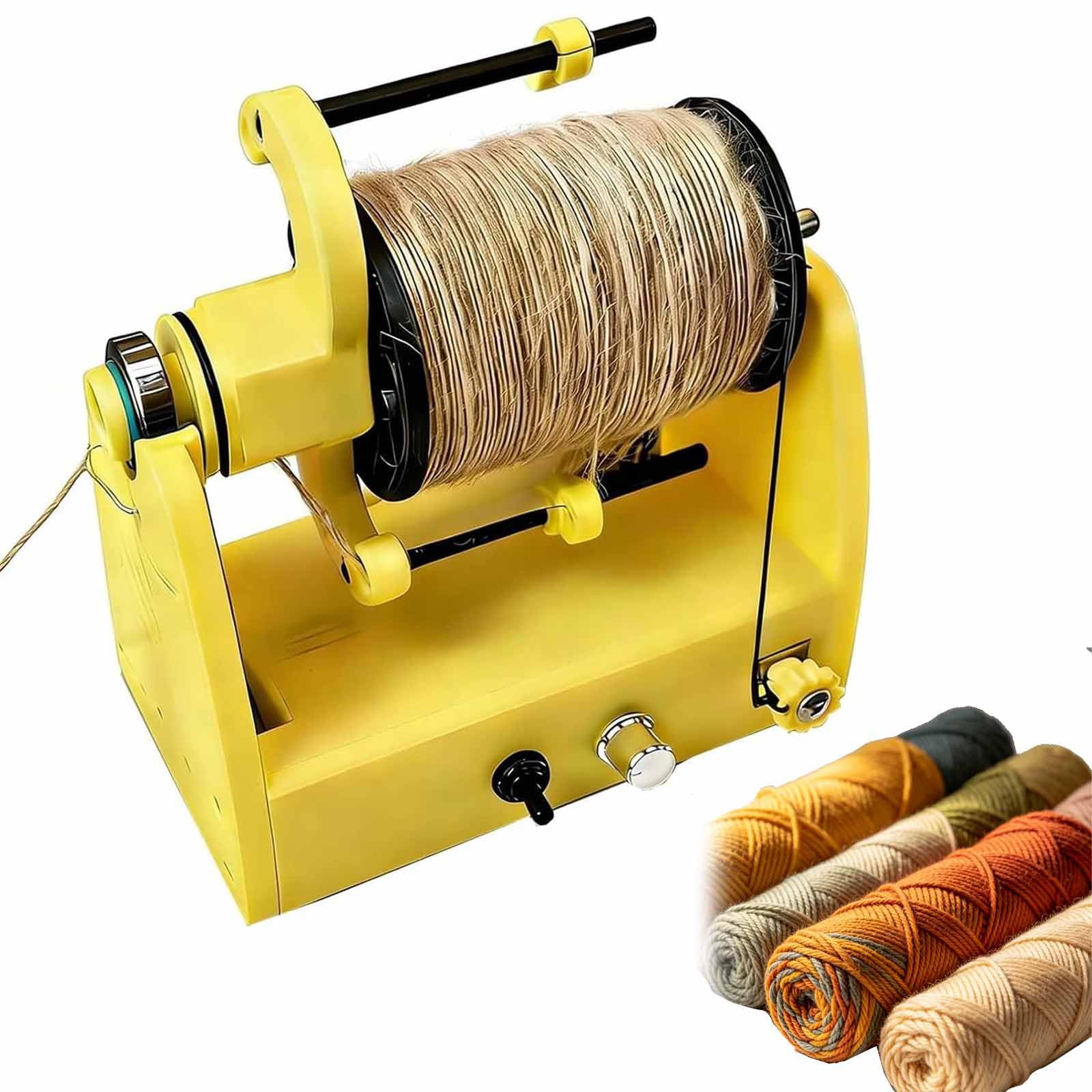 ZephPerton Mini Electric Wool Spinning Wheel, Electric Yarn Spinner with Foot Switch, 80g/2.8oz Capacity, Max Speed ​​800RPM, Compact & Lightweight for Fibre Twisting Weaving Mixed Roving Process