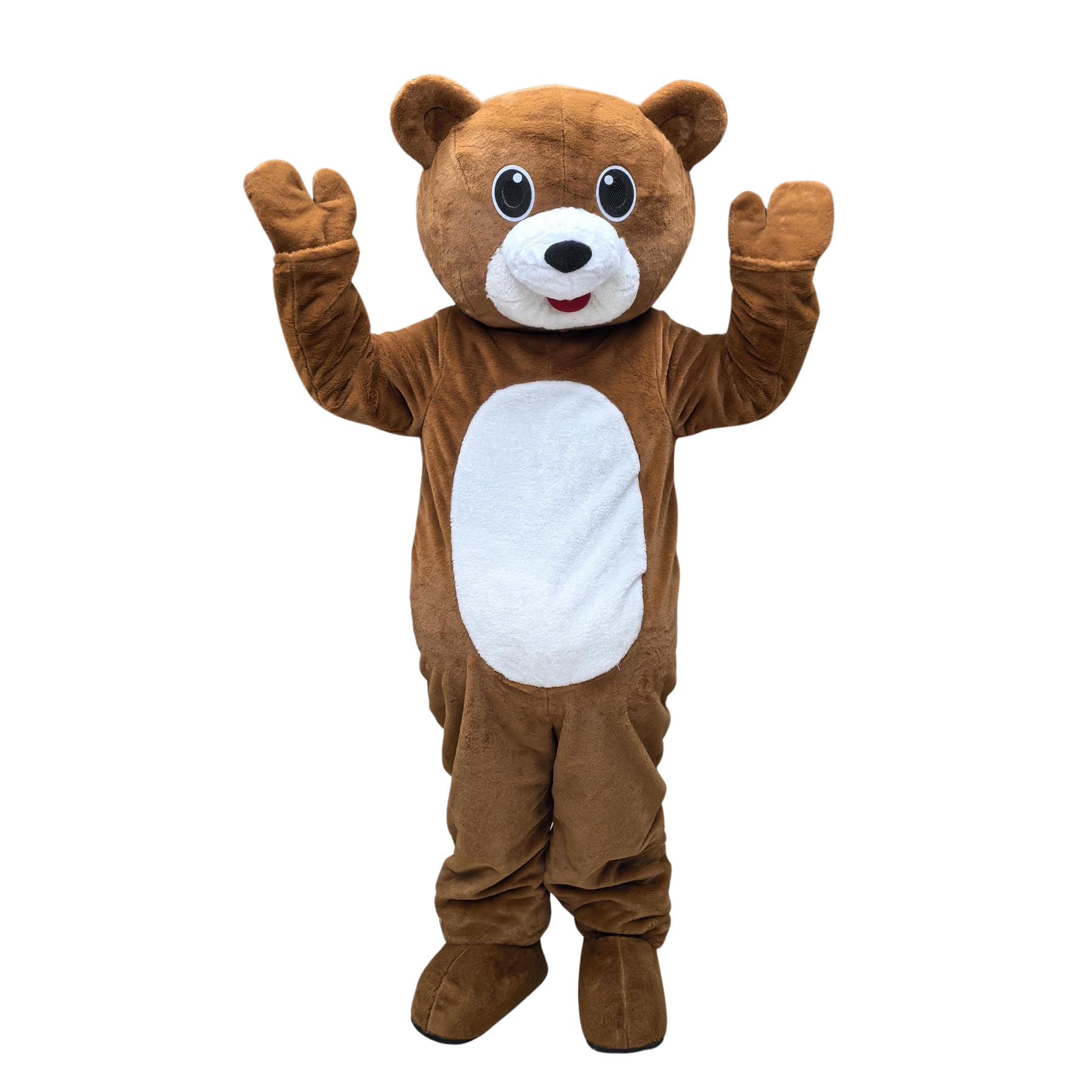 [MASCOTSHOWS MASCOTS MAKE LIFE BEAUTIFUL] 茶色の熊 着ぐるみ 大人用 リアル コスチューム クマのきぐるみ シンプルな大きなくまの全身着ぐるみ 男女兼用 フリーサイズ リアルな衣装 パーティー 店頭 街頭 バザー イベント 学園祭向け