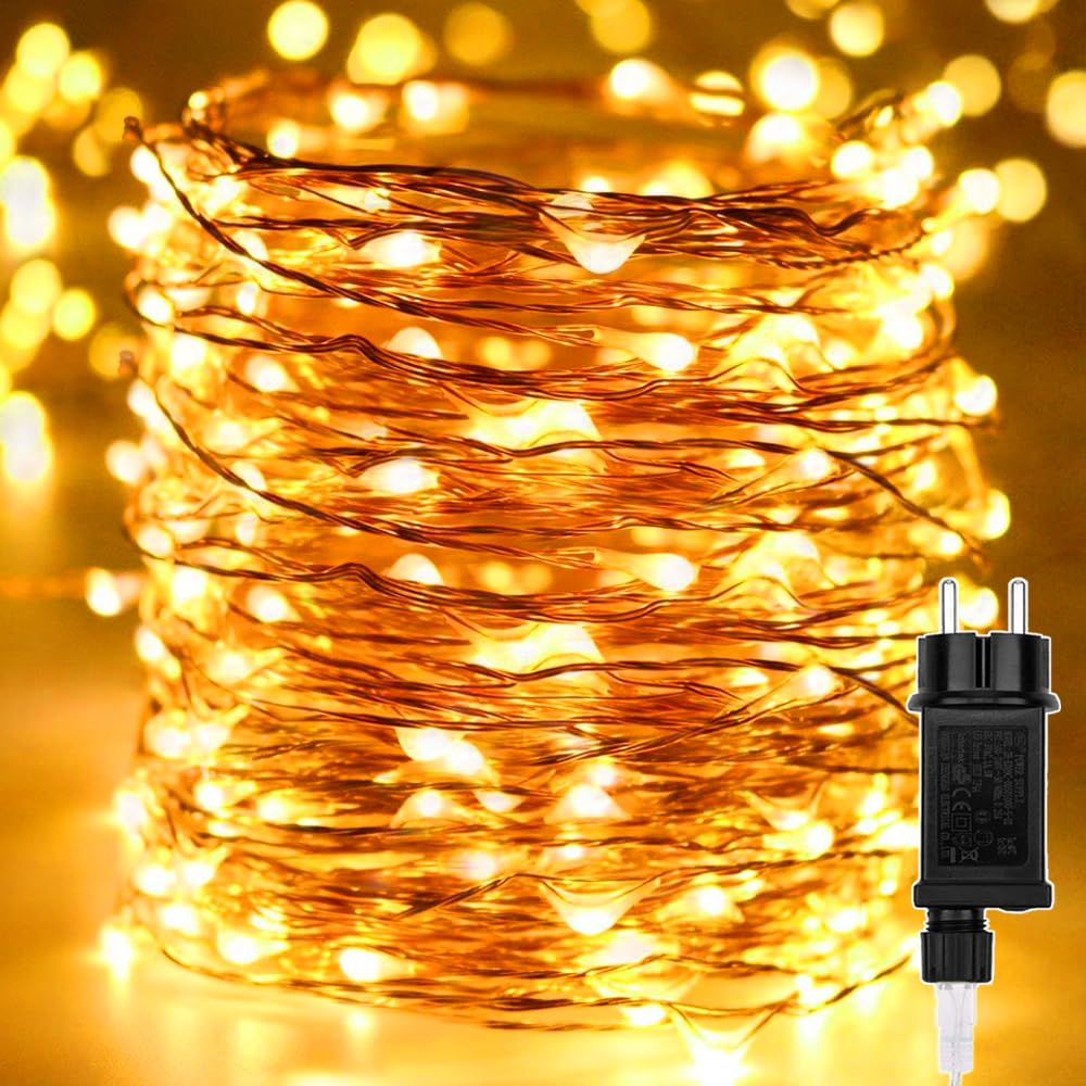 Globalink Luci Di Natale 1000 LED, 100 Metri, Esterno/IP44, 11 Modalità Con Telecomando, Colorate, Per Albero, Giardino, Feste - 4