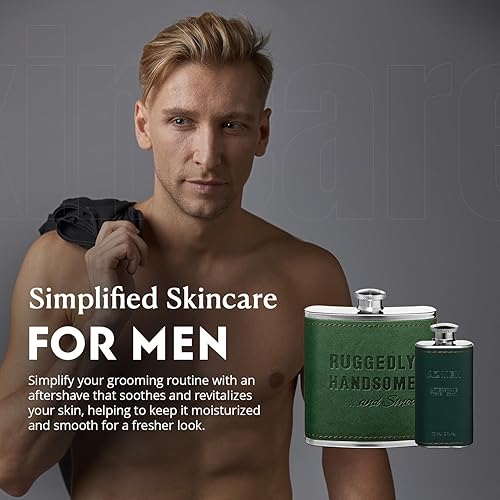Miniatura 3 de Ruggedly Handsome Aftershave - 8.1 fl oz - Hidratante facial calmante para hombres con mentol, reduce líneas y arrugas - Fácil de usar para cara,