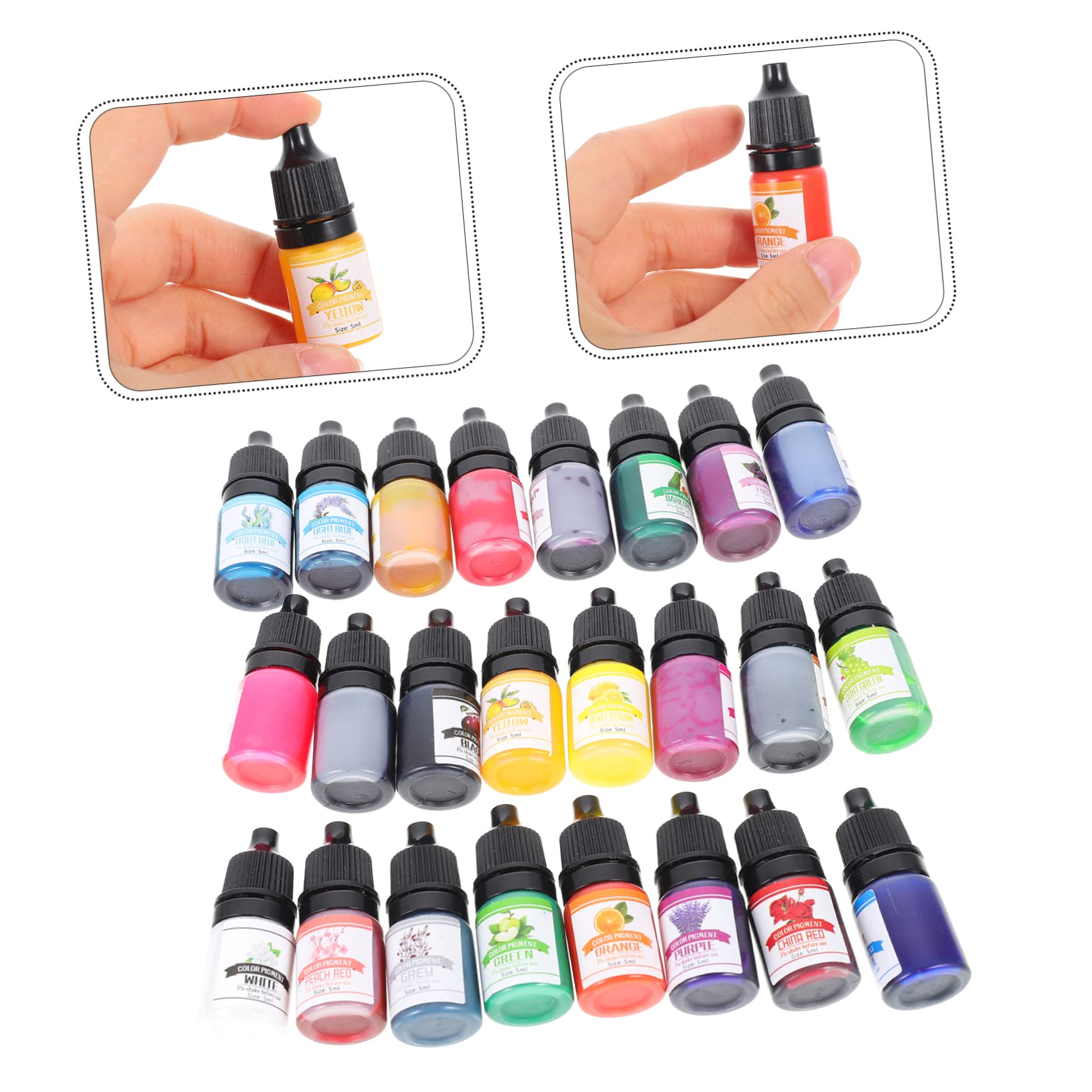 Housoutil Colores Pigmento de Resina Epoxi Colorantes Líquidos para Resina UV DIY Manualidades Material de Teñido para Proyectos de Epoxi