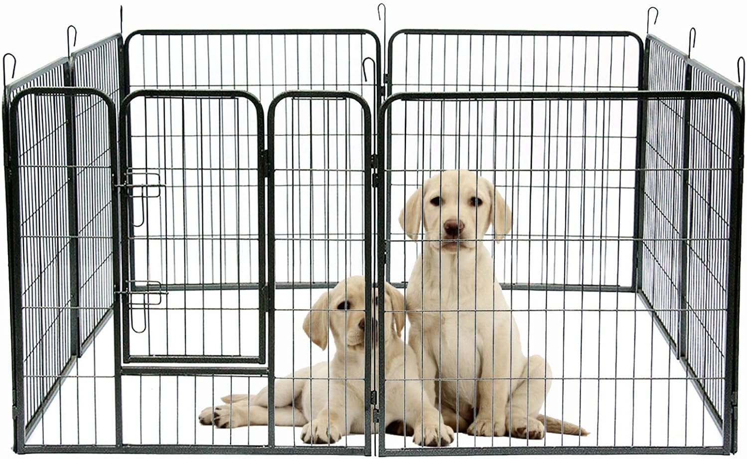 SUNCOO Dog Pen, 8/16 Panels 24/32/40 in Heavy Duty Folding Large Metal Dog Fence, Cat Puppy Pet Exercise Playpen, Indoor Outdoor…