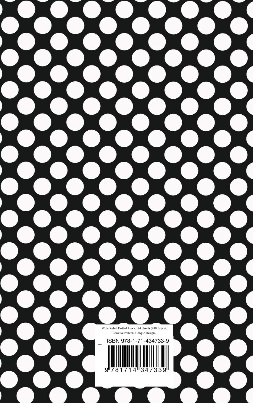 Lots Of Love Lifestyle Journal, Blank Write-in Notebook, Dotted Lines, Wide Ruled, Medium Size (A5) 6 x 9 In (Black)