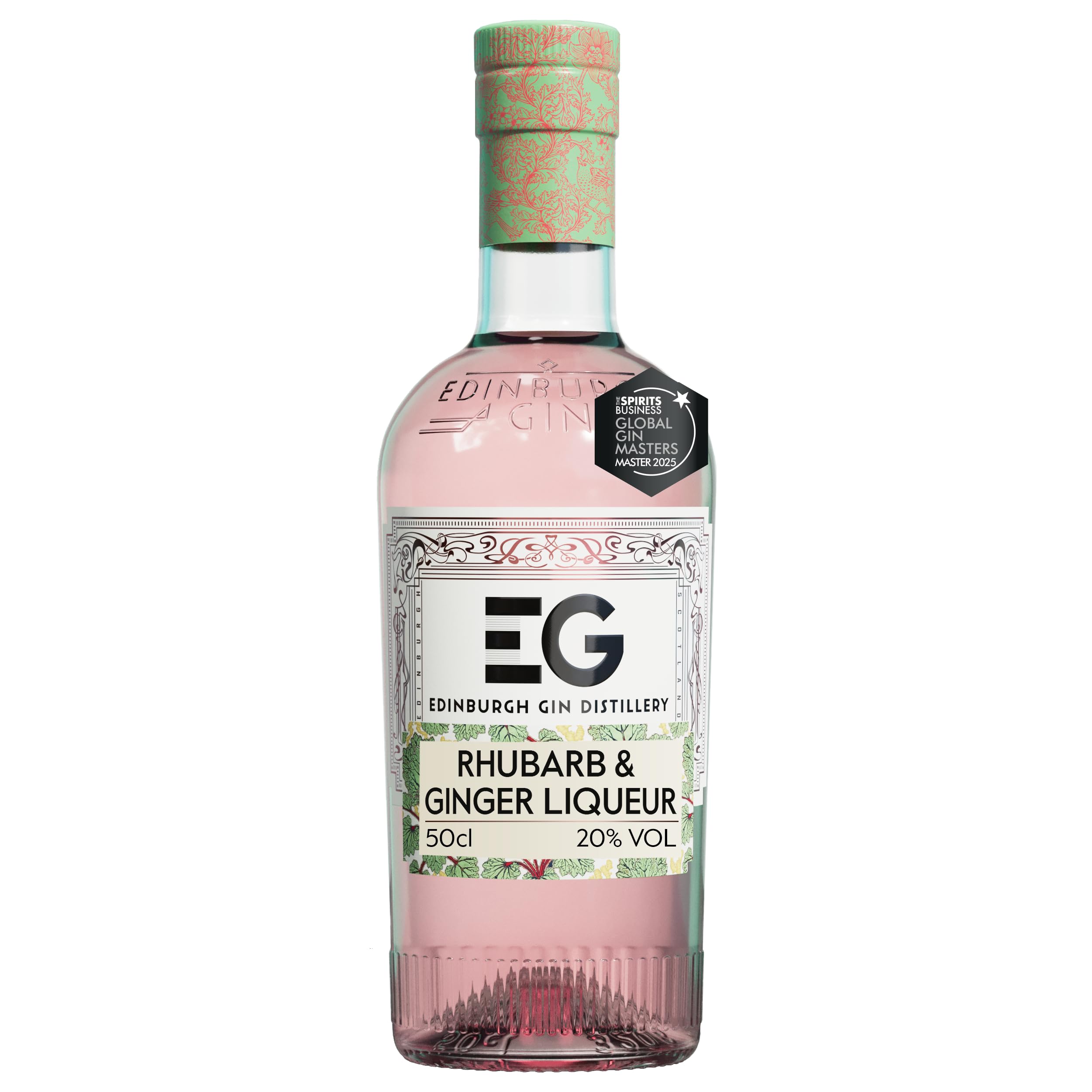 Edinburgh Gin Rhubarb & Ginger GIn Liqueur 50cl 20% ABV | Award-Winning Premium Scottish Gin Liqueur | Sweet Rhubarb & Spicy Ginger | Natural Flavour Ideal for Cocktails, Spritzes and Gifting