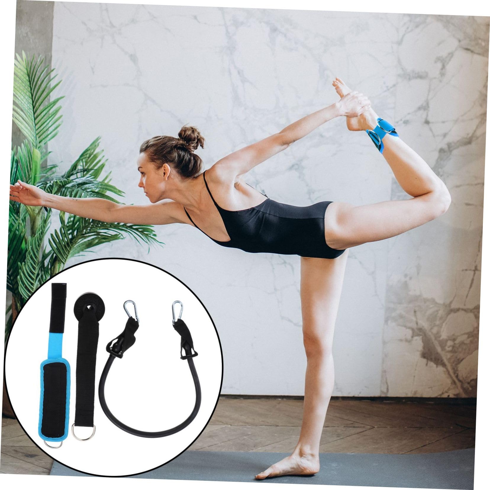 Kisangel 1set Leg Strength Trainer Fitness Ankle Straps with Pulling Rope for Muscle Building Lightweight Sports Accessories for Home Gym Use Present for Fitness Enthusiasts