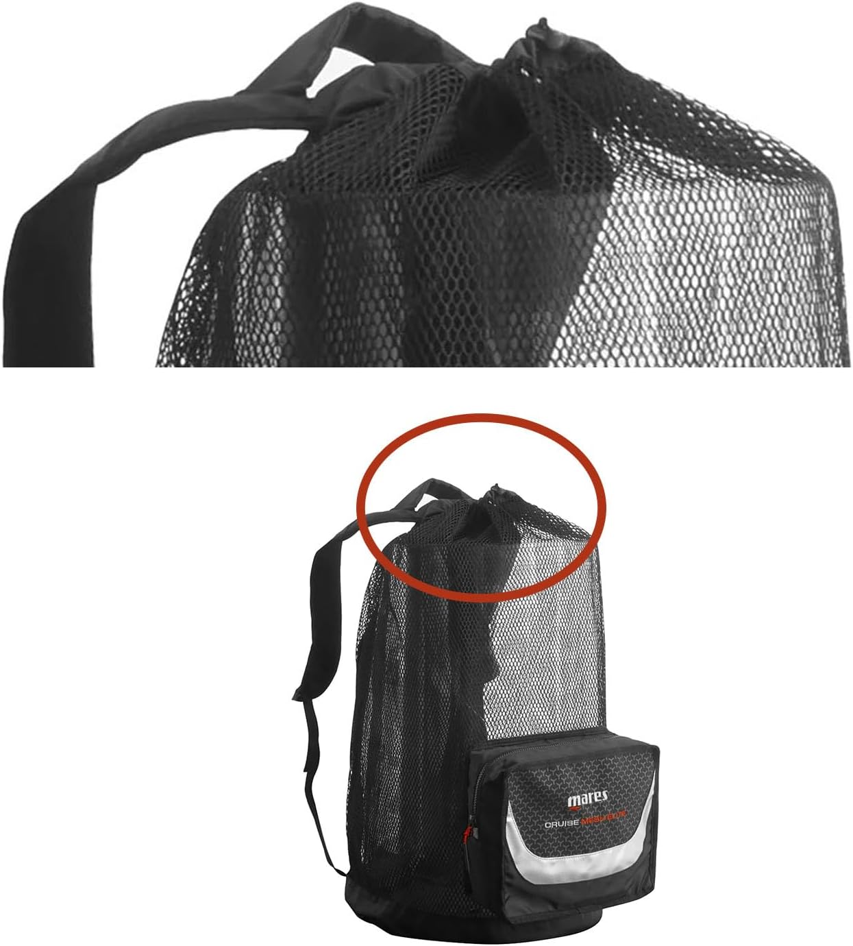 Mares Cruise Mesh Elite Backpack - Foldable Lightweight Mesh Diving Gear Sports Bag w/Drainage Hole, 114 Liter Capacity