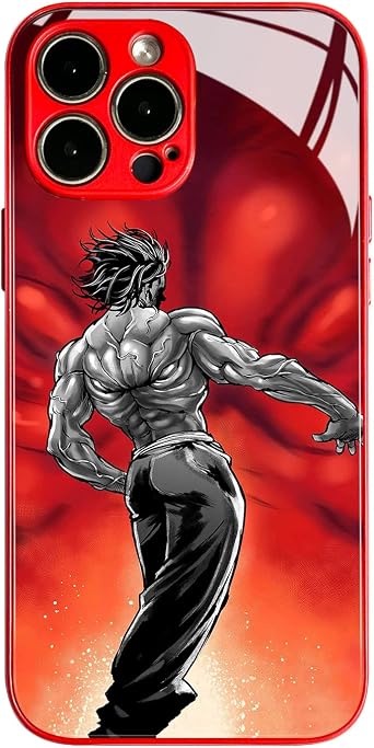 Yuujirou Red Anime Case for iPhone 11, Tempered Glass Manga Aesthetic