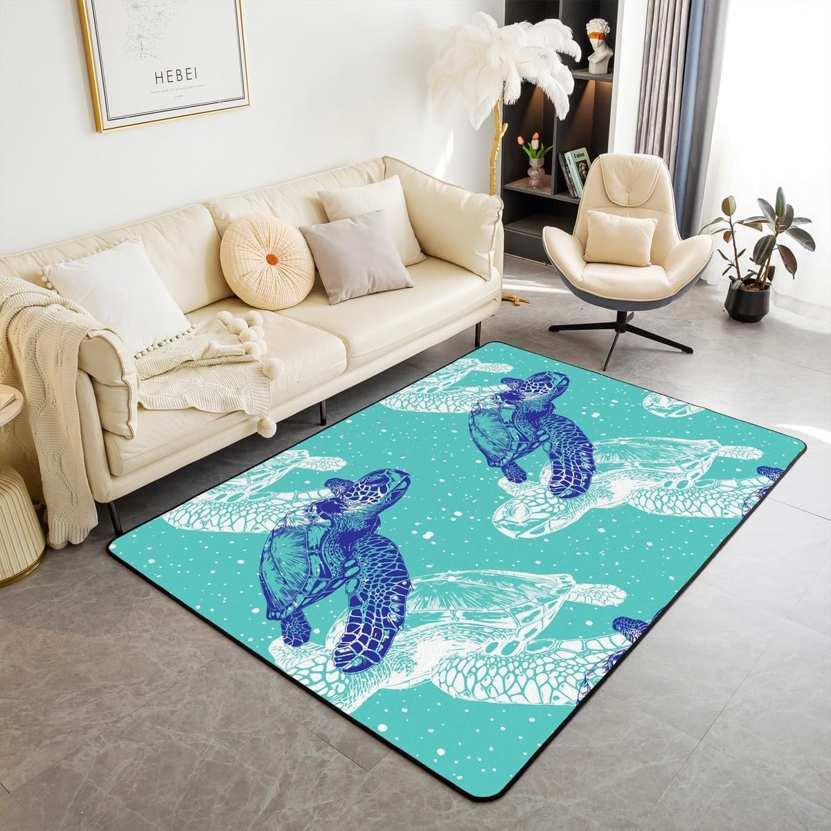 Tapis salon animal en flanelle douce 120x160 cm