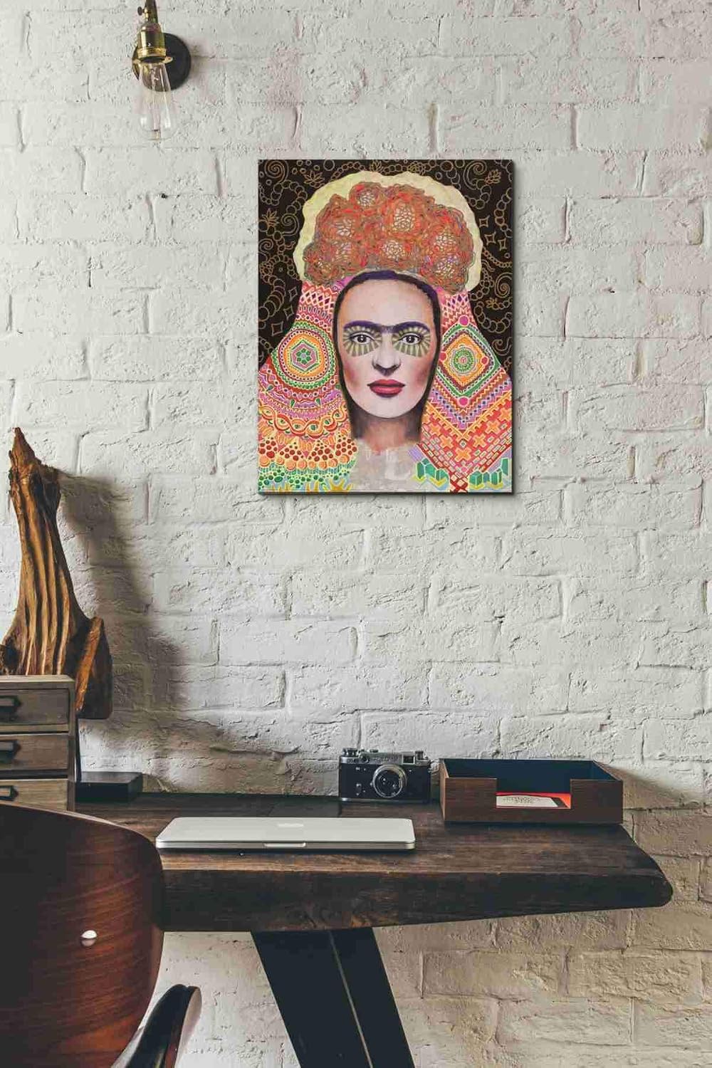 Epic Graffiti 'Frida Santa Muerte' by Surma and Guillen, Canvas Wall Art, 12"x16"