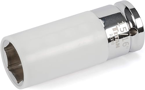 Miniatura 9 de Titan Tools 2191 llave para tuerca de ruega profunda de 17 mm 1/2 pulgada para conducir sin contratiempos