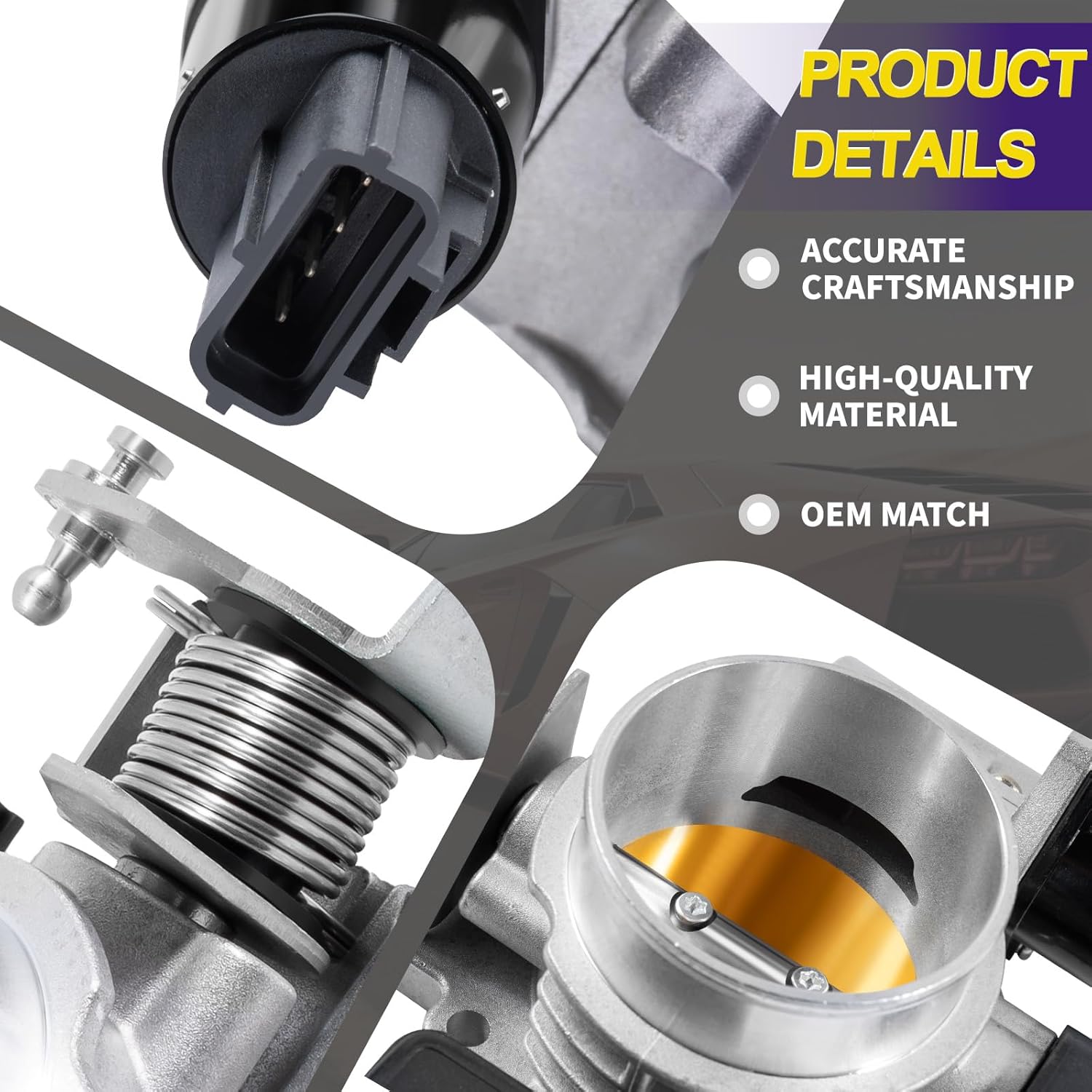 53032023AB Throttle Body Assembly Compatible with 1996-2001 Jeep Grand Cherokee Wrangler TJ 1997-2001 4.0L Replace 1724 60mm