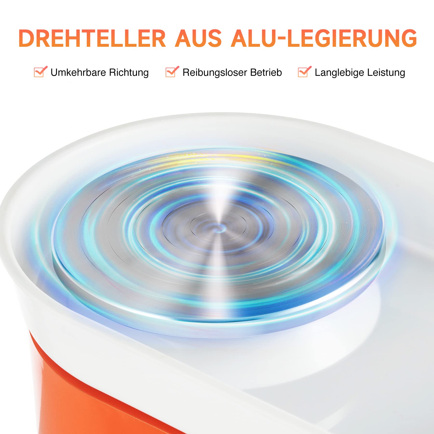 CREWORKS Töpferscheibe Elektrisch Töpferscheibe Fußantrieb 350W Keramikformwerkzeug 0-300 U/MIN Keramik-Tonmaschine 8 TLG Keramik Kit Tonspinnrad 25CM Pottery Wheel