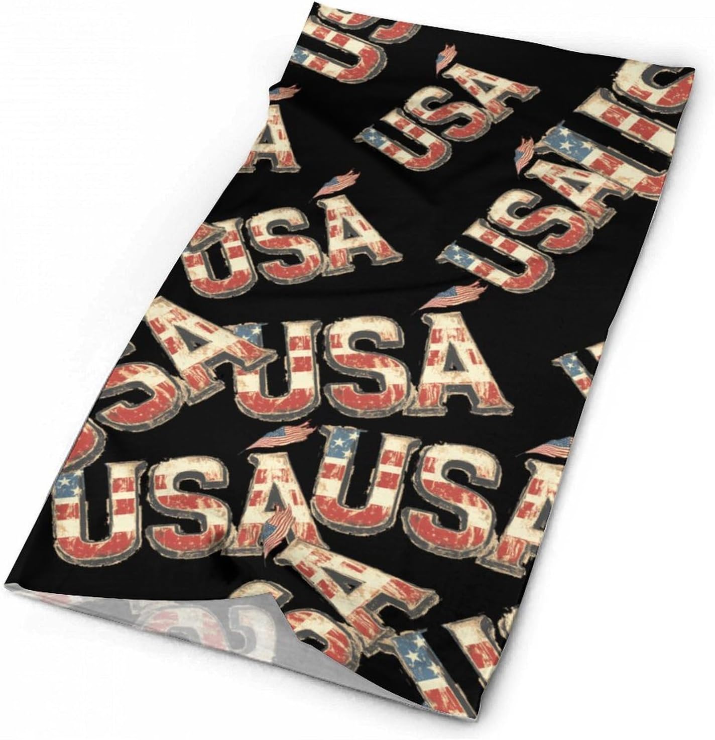 Vintage USA Flag Face Cover Neck Gaiters for Men Women Sun Protection Mask Scarf Hiking Bandana