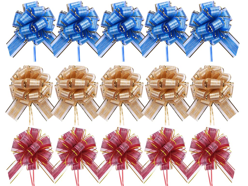 Lazos Decorativos Grandes 15 Piezas para Regalo Boda Fiesta Decoración de Automóviles