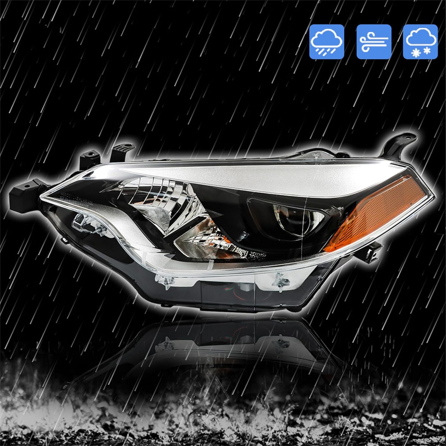 labwork Headlight Assembly Replacement for Toyota Corolla 2014-2016 Headlights Projector Set Driver Side LH