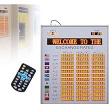 LED Exchange Rate Display, Exchange Rate Clock, Buy/Middle Rate/Sell Display,for Banks, Financial