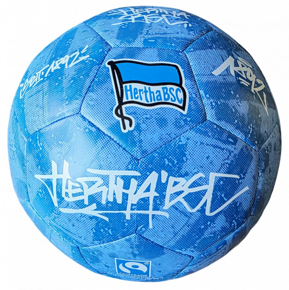 Hertha BSC Berlin Fußball - Graffiti - blau Fairtrade Ball Größe 5