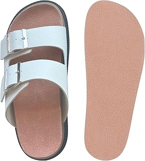 Pigskin Leather Insoles for Men and Women's Clogs，Anti-Slip Comfort Inserts for Cork Footbed Sandals, Ultra-Thin Adhesive Odor-Control Barefoot Shoe Liners for Slide Sandals