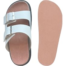Pigskin Leather Insoles for Men and Womens Clogs,Anti-Slip Comfort Inserts for Cork Footbed Sandals, Ultra-Thin Adhesive Odor-Control Barefoot Shoe Liners for Slide Sandals