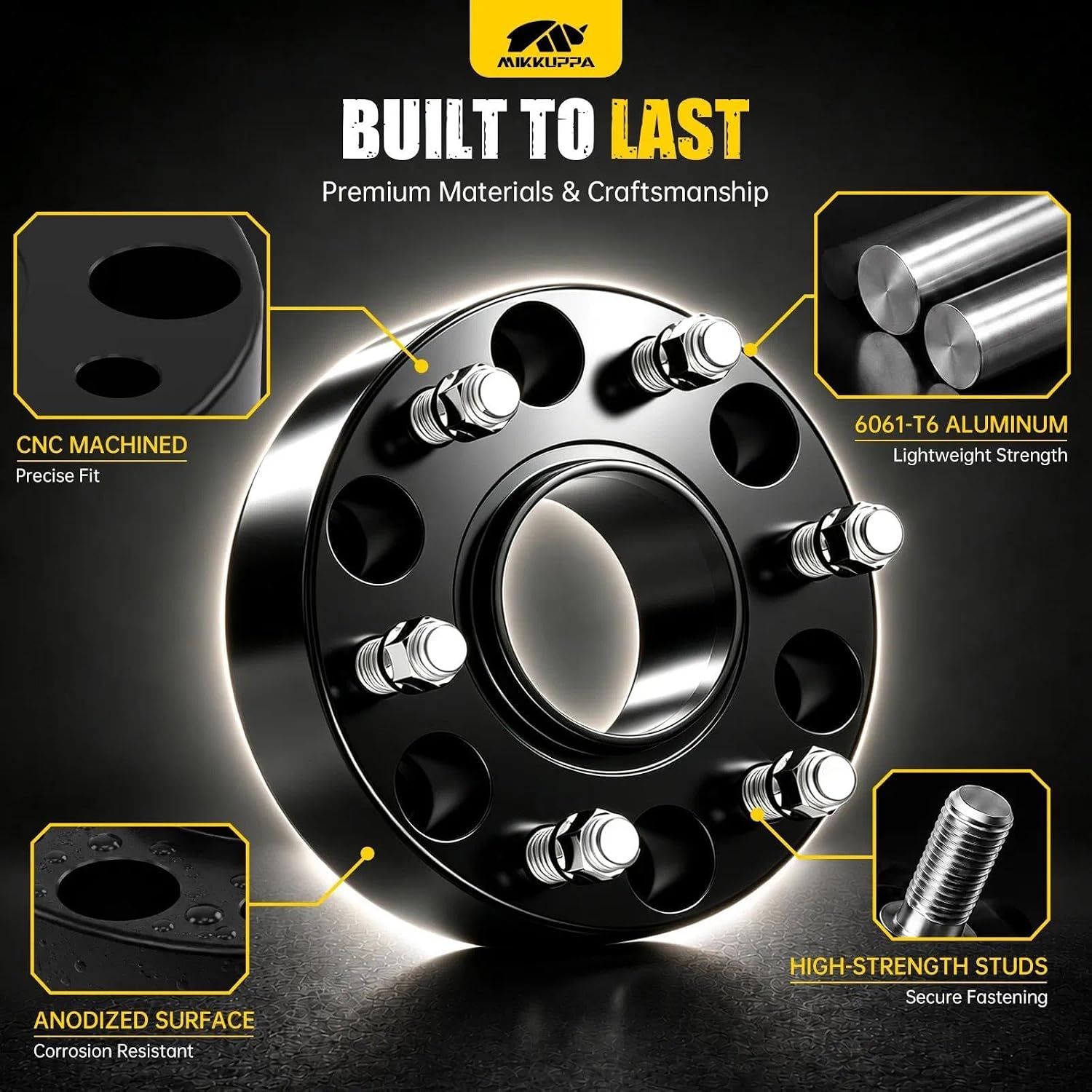 MIKKUPPA 2 Inch 6x5.5 Wheel Spacers for Chevy Silverado GMC Sierra, 4PCS