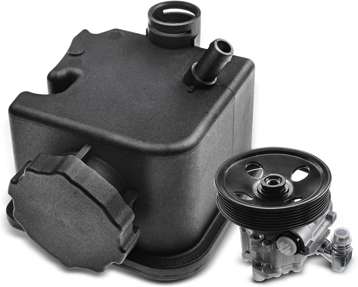 A-Premium Power Steering Pumps Compatible with Mercedes-Benz C240 2001-2005 SLK55 AMG 2005-2010 CLK500 2003-2006 C320 CLK320 C55/CLK55 AMG 2-PC Set
