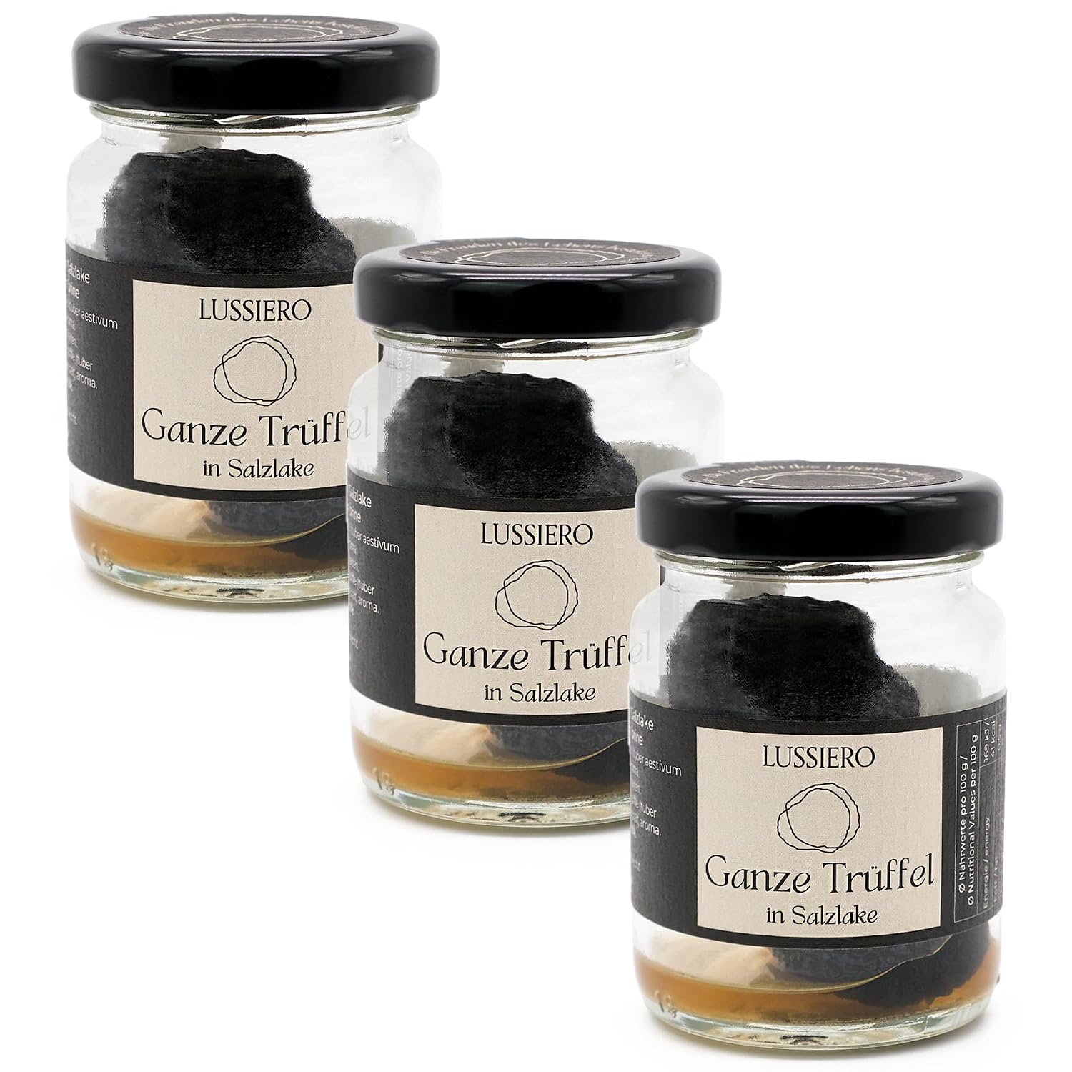 Lussiero Black Summer Truffles Whole Italian Gourmet Truffle Tuber Aestivum Vitt 30 g Pack of 3