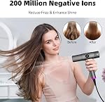 Lostrain Séchoir à cheveux, Séchoir ionique professionnel à cheveux haute vitesse avec accessoires diffuseurs, 3x Séchage rapide, 500M Ion, Léger Compact Puissant pour les femmes & Hommes