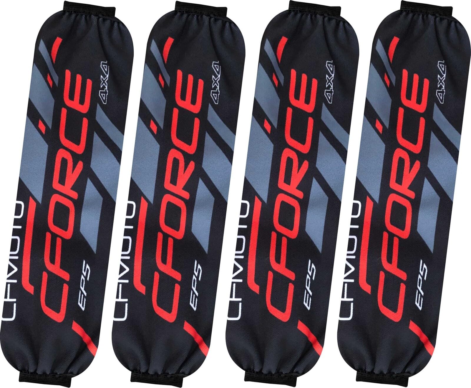 Generic Set mit 4 Stoßdämpferabdeckungen für CFMOTO CF MOTO CFORCE (rot