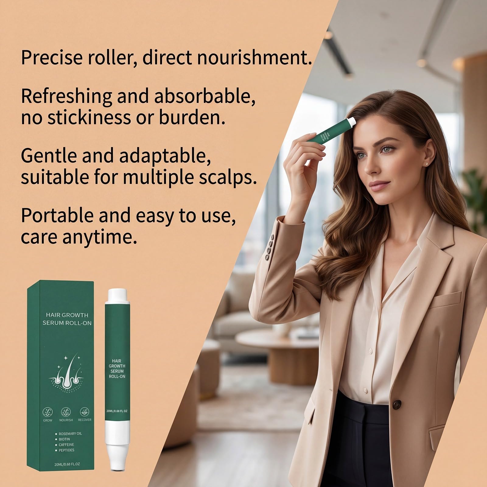 Rosmarin-Haarserum – Haarpflege-Lösung für Haare, Rosmarin-Extrakt, Aloe Pflanzenöl, stärkt das Haarwachstum