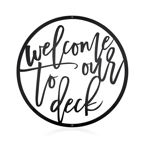 Deck Decor Welcome Sign Outdoor Deck Wall Art for Patio