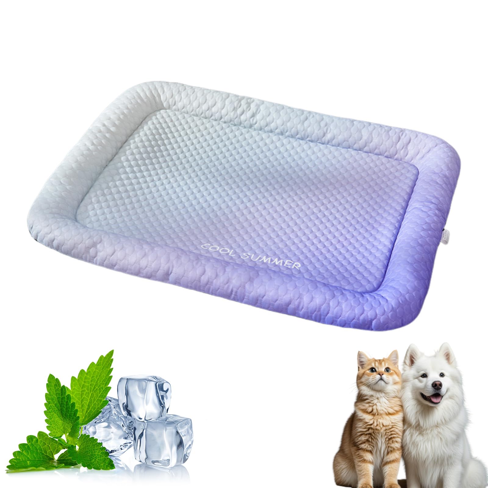 Tapis de refroidissement pour chiens et chats violet lavable 50x65cm