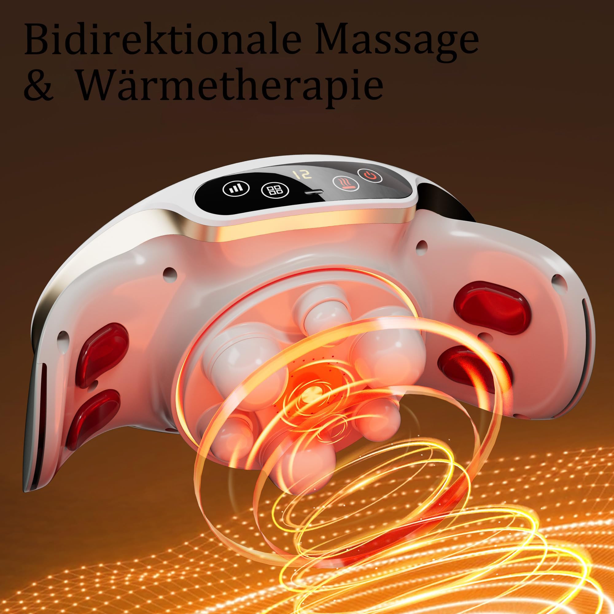 Massaggiatore elettrico addominale - massaggio addominale per la digestione, massaggio cellulite per una pancia più piatta, allevia gonfiore, stitichezza e dolore addominale