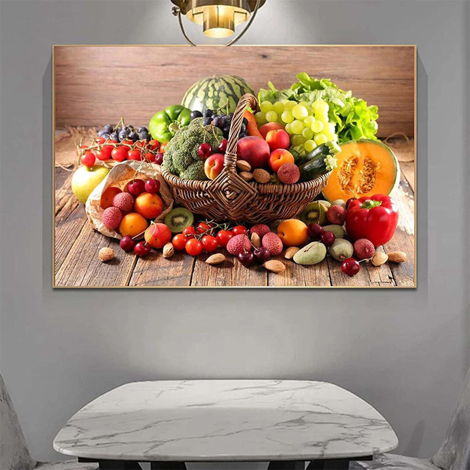 ABAKUHAUS Tovaglia Rettangolare Con Tema Verdure, 40x180 Cm, Multicolore, Tessuto Turco 100% Poliestere, Lavabile In Lavatrice, Ideale Per Cucina E Sala Da Pranzo