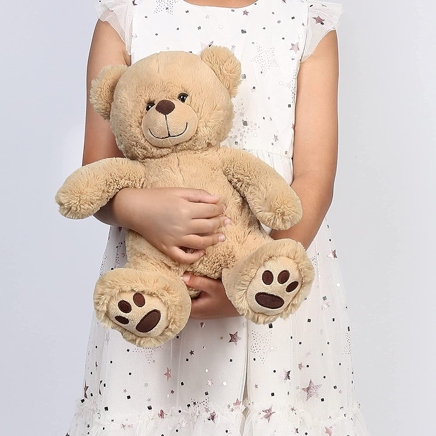 Orso Di Peluche Marrone Con Foulard Rosso – Uni-Toys, 20 Cm – Morbido E Coccoloso, Adatto Ai Bambini